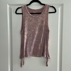 Pink marbled tank with tie sides. Soft and sexy